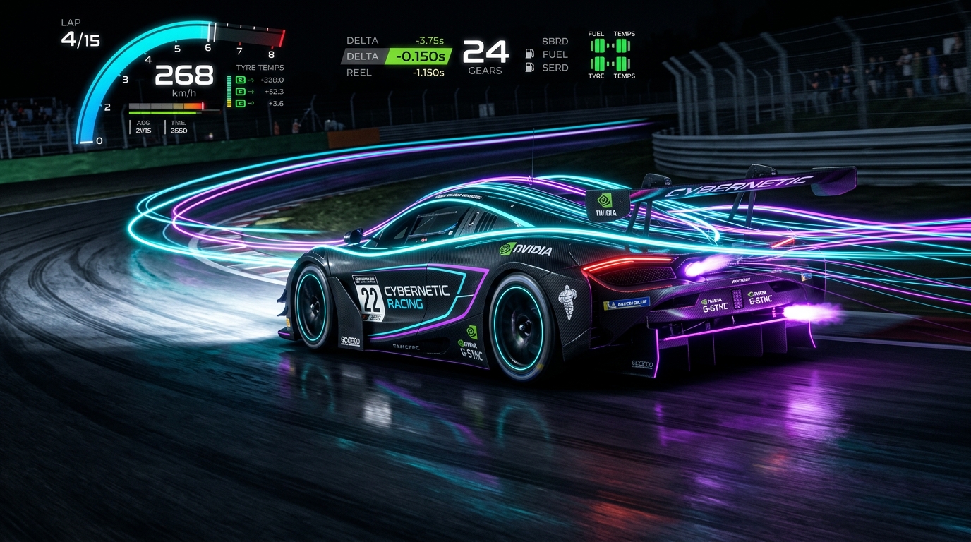 Flowix Simracing GT3 Night Telemetry Car